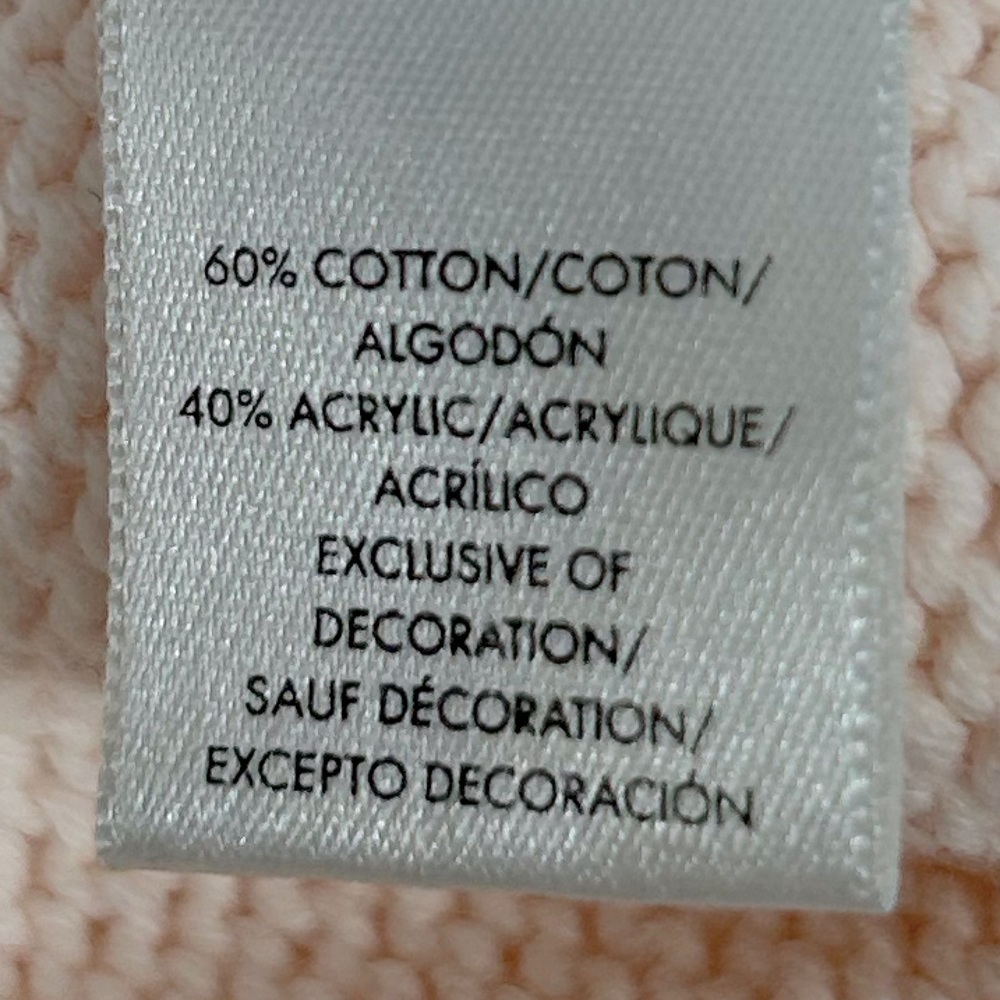 Ann Taylor Loft Cotton Light Pink Knit Crewneck Sweater Side Tie Size XS - Picture 8 of 8